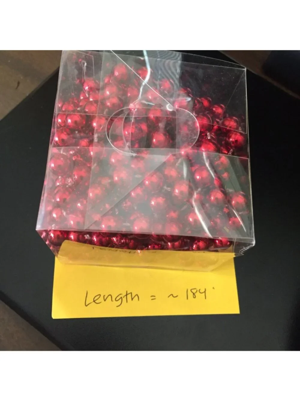 IKEA Red Beaded Garland 15' Christmas Tree Holiday Decor